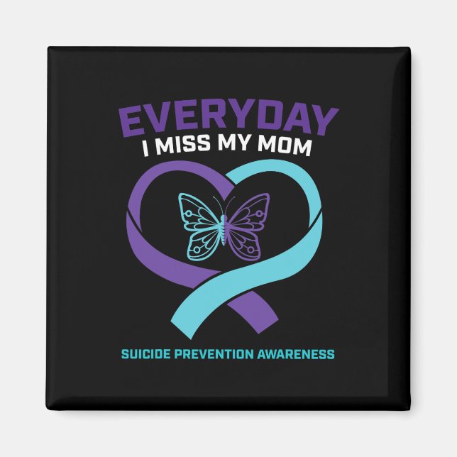 Butterfly In Loving Memory Mum Suicide Prevention  Magnet (Front)