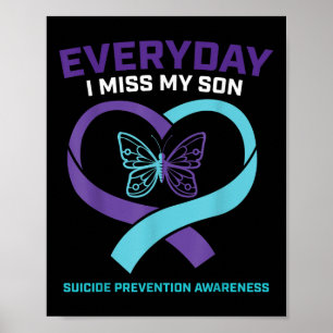 Butterfly In Loving Memory Son Suicide Prevention Poster