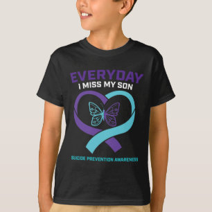 Butterfly In Loving Memory Son Suicide Prevention T-Shirt