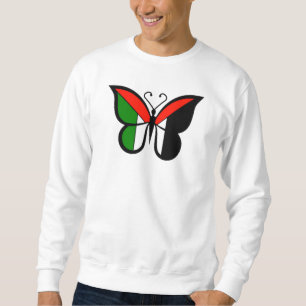 Butterfly in Palestine country flag colours Sweatshirt