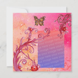 BUTTERFLY IN PINK SPARKLES Wedding Photo Template