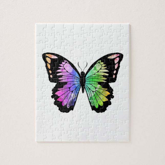 Butterfly in Rainbow Colours Jigsaw Puzzle (Vertical)