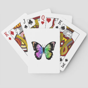 Butterfly in Rainbow Colours Playing Cards