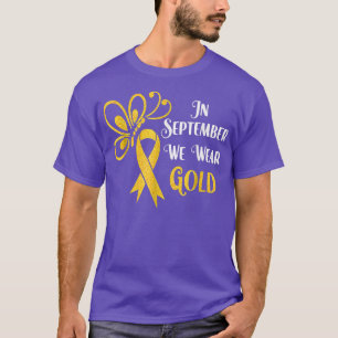 Butterfly In September We Wear Gold Shirt Childhoo