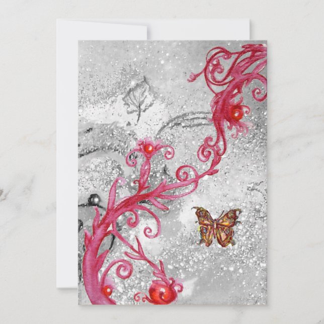 BUTTERFLY IN SPARKLES 2 ,Elegant Wedding Party Invitation (Front)