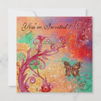 BUTTERFLY IN SPARKLES Elegant Wedding Party Gold