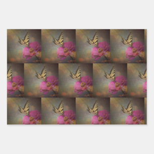 Butterfly In The Garden Wrapping Paper Sheet