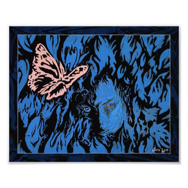 Butterfly In Tulips Photo Print (Front)
