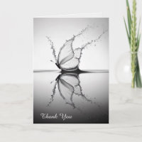 Butterfly In Water Splash Sympathy Thank You