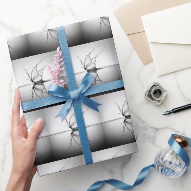 Butterfly In Water Splash  Wrapping Paper (Gifting)