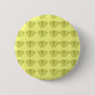 Butterfly in yellow 6 cm round badge