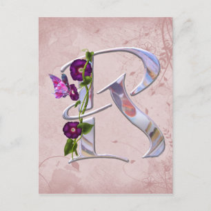 Butterfly Initial R Postcard