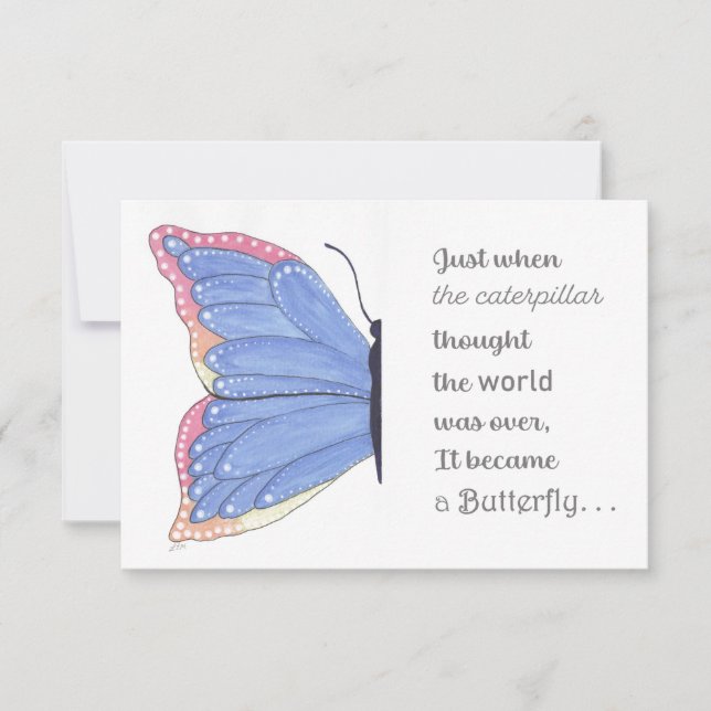 Butterfly Inspiration Thank You Card (Front)