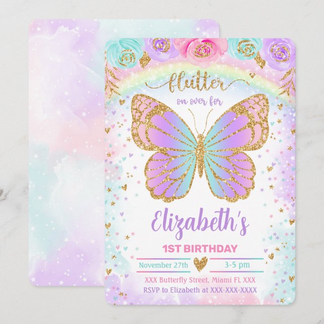 Butterfly Invitation (Front/Back)