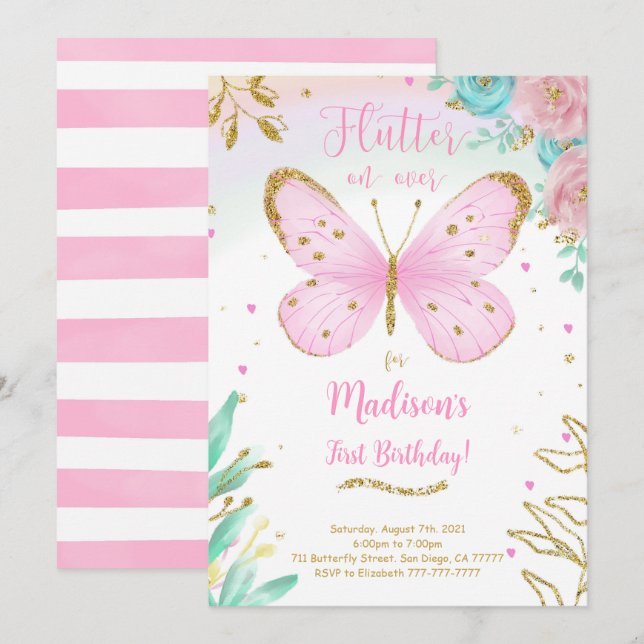 Butterfly Invitation (Front/Back)