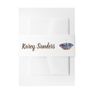 Butterfly Invitation Belly Band