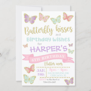 Butterfly Invitation Butterfly Birthday Invite