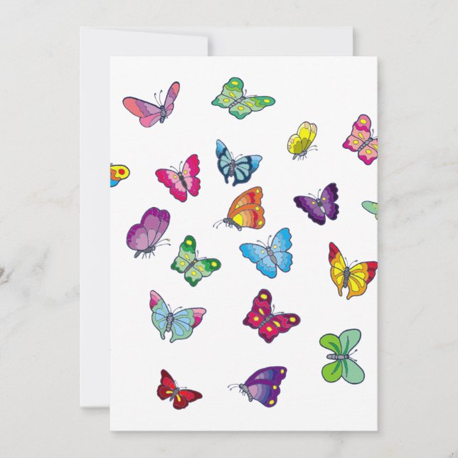 butterfly invitation card (Front)