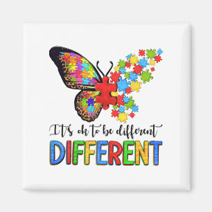 Butterfly It's Ok To Be Different Autism Awareness Magnet