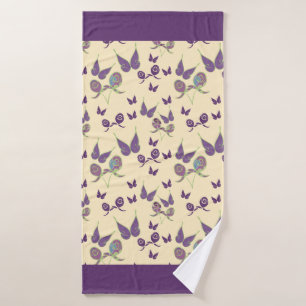 Butterfly Joy in Cream Bath Towel