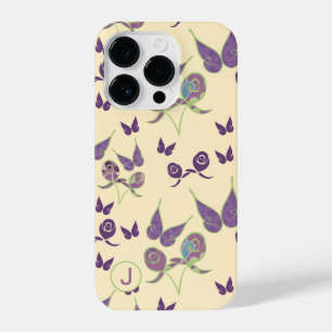 Butterfly Joy in Cream iPhone 14 Pro Case Monogram