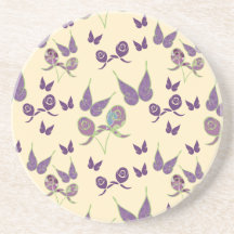 Butterfly Joy in Cream Sandstone Coaster