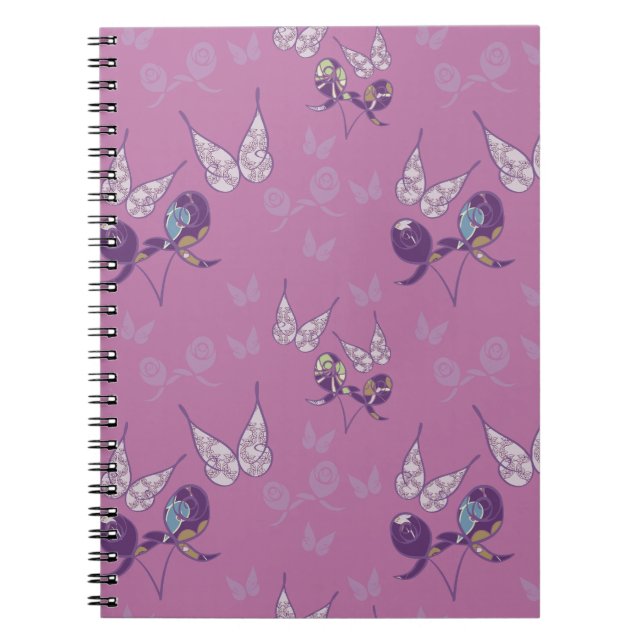 Butterfly Joy Spiral-Bound Notebook (Purple) (Front)