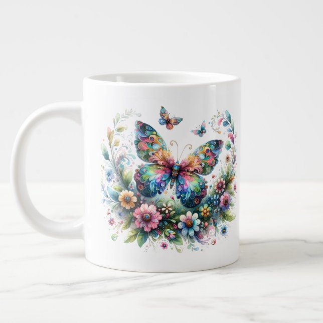 Butterfly- Jumbo Mug (Left)