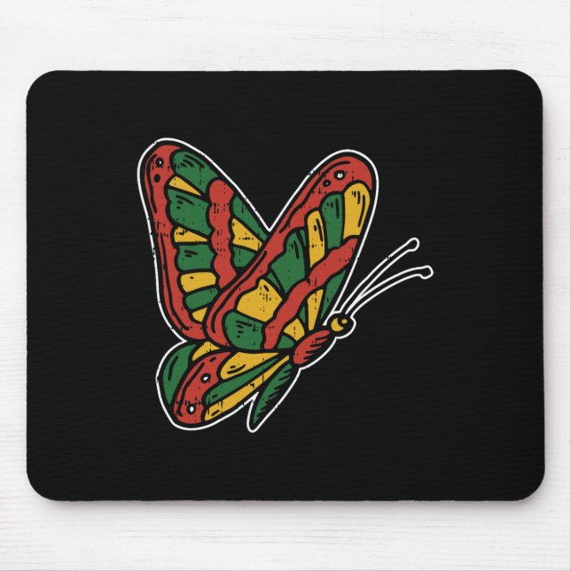Butterfly Juneteenth Blm Black History African Ame Mouse Mat (Front)