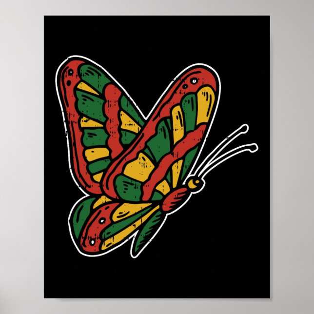 Butterfly Juneteenth Blm Black History African Ame Poster (Front)