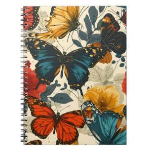 Butterfly Kaleidoscope: Vintage Postcard Notebook