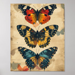 Butterfly Kaleidoscope: Vintage Poster