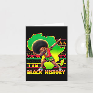 Butterfly Kid Girl I Am Black History Month Africa Card