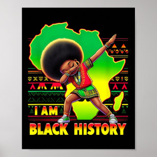 Butterfly Kid Girl I Am Black History Month Africa Poster