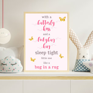 Butterfly Kiss & Ladybug Hug Nursery Poem Poster