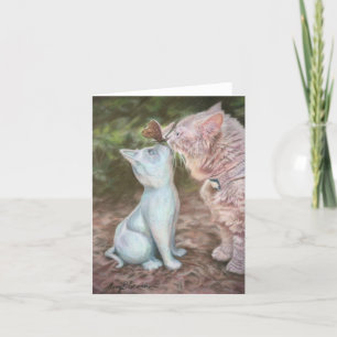 Butterfly Kisses 4"x5.6" folded notecard