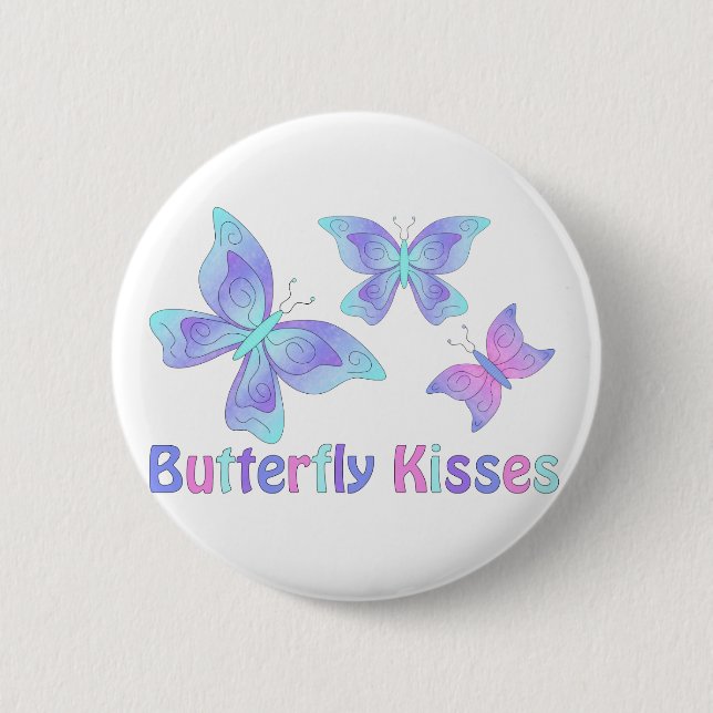 Butterfly Kisses 6 Cm Round Badge (Front)