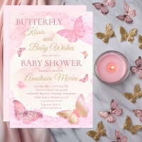 Butterfly Kisses and Baby Wishes Girl Baby Shower