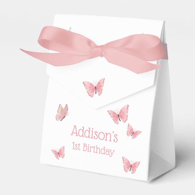 Butterfly Kisses and Birthday Wishes Birthday  Fav Favour Box (Front Side)