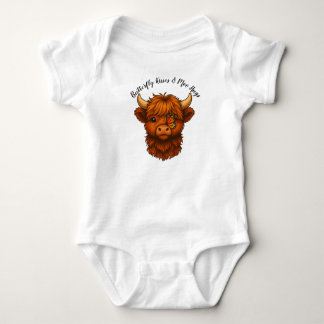 Butterfly Kisses and Moo Hugs Baby Bodysuit