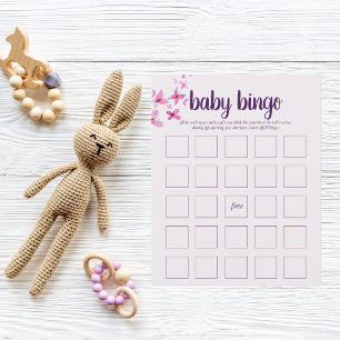 Butterfly Kisses Baby Shower Bingo Game   Pink
