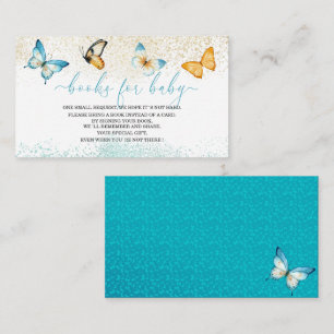Butterfly kisses baby shower books for baby Enclos Enclosure Card