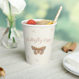 Butterfly Kisses Boho Paper Cups