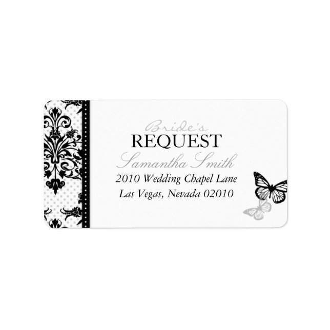 Butterfly Kisses Bold Address Label (Front)