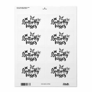 Butterfly Kisses Butterflies Black White Wedding