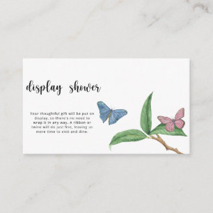 Butterfly Kisses - display shower Enclosure Card