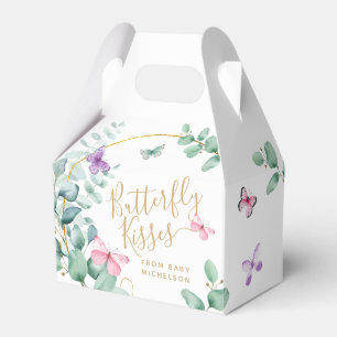 Butterfly Kisses Eucalyptus Baby Shower Thank You Favour Box