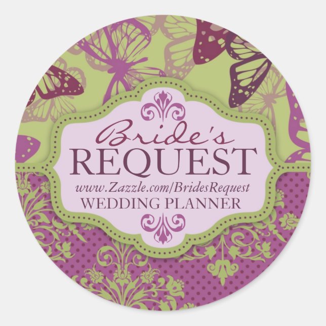 Butterfly Kisses Flirt Business Sticker (Front)