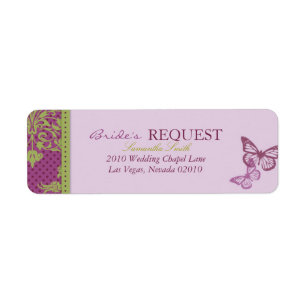 Butterfly Kisses Flirt Return Label