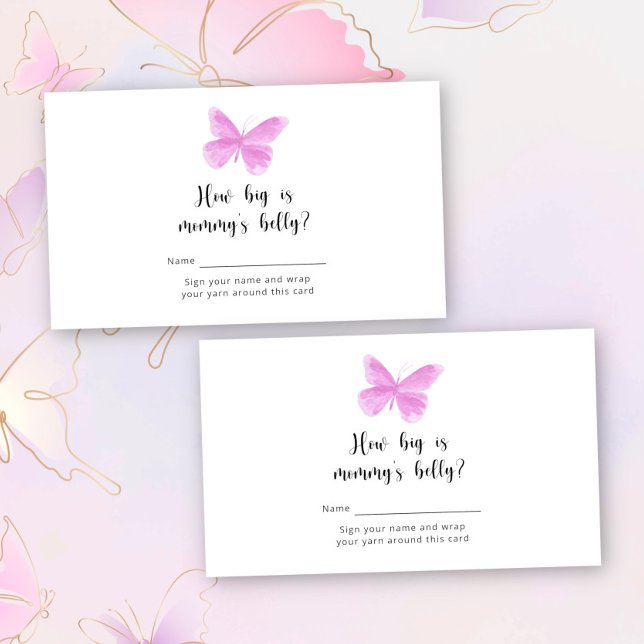 Butterfly Kisses How big is Mummy's belly game Enclosure Card (Creator Uploaded)